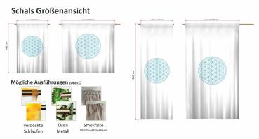 Blau Schlaufenschal Blume des Lebens verschiedene Ausführungen